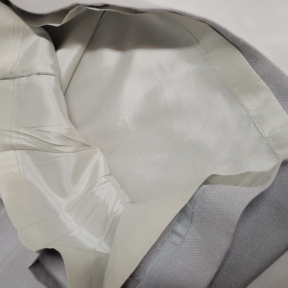 Vintage 70's Pleated Academia Skirt Midi Plaid light Grey USA JH Collectibles - Picture 7 of 10